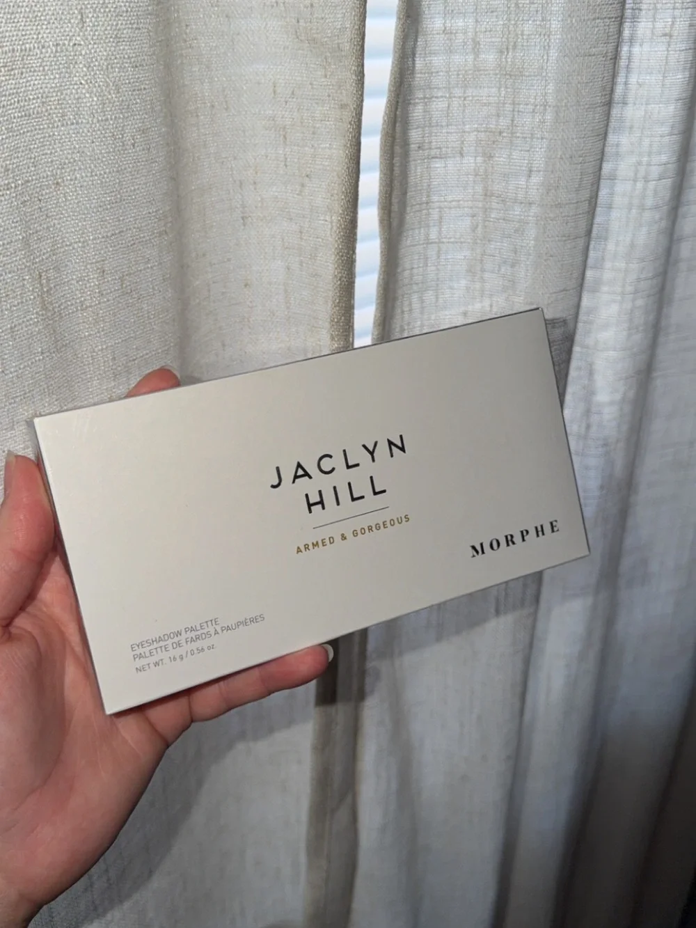 Morphe Jaclyn Hill Eyeshadow Palette — Cream Case with Gold Accents